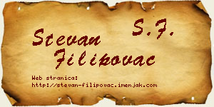 Stevan Filipovac vizit kartica